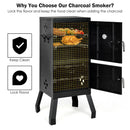 Vertical 2-Tier Outdoor Barbeque Grill with Temperature Gauge by LJGDeals