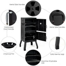 Vertical 2-Tier Outdoor Barbeque Grill with Temperature Gauge by LJGDeals