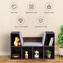 6-Cubby Kid Storage Bookcase Cushioned Reading Nook by LJGDeals