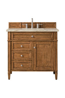 James Martin Brittany 36" Single Bathroom Vanity, Saddle Brown
