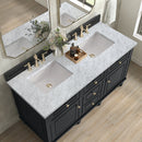 James Martin Lorelai 60" Double Bathroom Vanity, Black Onyx