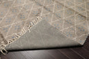 9' x 12' Hand Knotted Thick Pile Moroccan Wool Oriental Area Rug Gray Ivory