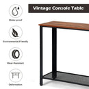 Metal Frame Wood Console Sofa Table with Storage Shelf by LJGDeals