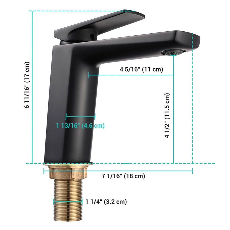 Aquaterior Bathroom Sink Faucet Single Hole