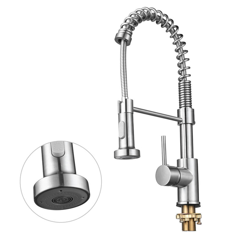 Aquaterior Kitchen Faucet with Sprayer 2.2GPM Brushed Nickel