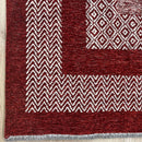Alfa Rich Red Burgundy Washable Area Rugs for Living Room Bedroom Kitchen Dining Cotton Rug