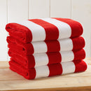 Cotton Velour Cabana Stripe Beach Towel - Novia Collection by Great Bay Home