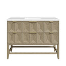 James Martin Emmeline 48" Single Bathroom Vanity, Pebble Oak