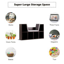 6-Cubby Kid Storage Bookcase Cushioned Reading Nook by LJGDeals