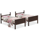 Twin Size Wooden Bunk Beds Convertible 2 Individual Beds by LJGDeals