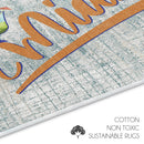 US States Miami Design 3 Piece Bathroom Rugs Set | Gold