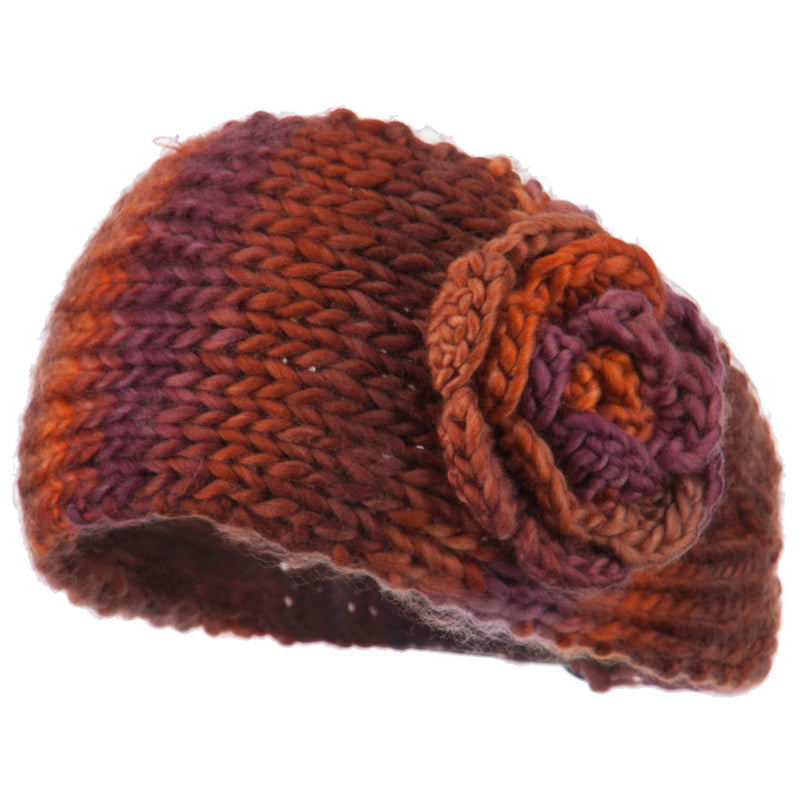 Women's Flower Acrylic Knit Head Band