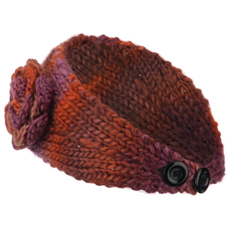 Women's Flower Acrylic Knit Head Band