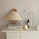 GobekUsa Beech Wood Wall Lamp: Wabi-sabi Style Fabric Art for Living Room, Bedroom, or Porch