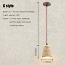 GobekUsa Elegant Wabi Sabi Travertine Pendant Lamp for Dining Desk & Kitchen Island