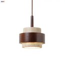 GobekUsa LED Wood Pendant Light Fixture Wabi Sabi Hang Lamp for Living Room