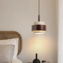 GobekUsa LED Wood Pendant Light Fixture Wabi Sabi Hang Lamp for Living Room