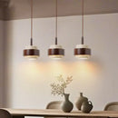 GobekUsa LED Wood Pendant Light Fixture Wabi Sabi Hang Lamp for Living Room