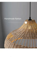 GobekUsa Bamboo Rattan Pendant Lights for Seaside Wabi Sabi Home Decor