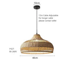 GobekUsa Bamboo Rattan Pendant Lights for Seaside Wabi Sabi Home Decor