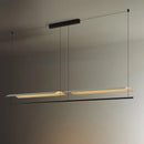Wabi-Sabi Black Metal Acrylic Strip Pendant Light