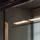 Wabi-Sabi Black Metal Acrylic Strip Pendant Light