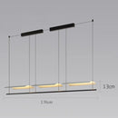 Wabi-Sabi Black Metal Acrylic Strip Pendant Light