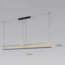 Wabi-Sabi Black Metal Acrylic Strip Pendant Light