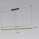 Wabi-Sabi Black Metal Acrylic Strip Pendant Light