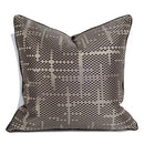 GobekUsa Brown Geometric Random Braided Square Pillow Cover - Wabi Sabi Style Collection