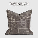 GobekUsa Brown Geometric Random Braided Square Pillow Cover - Wabi Sabi Style Collection
