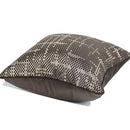 GobekUsa Brown Geometric Random Braided Square Pillow Cover - Wabi Sabi Style Collection