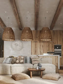 GobekUsa Handmade Rattan Seaside Resort Pendant Lamp - Wabi Sabi Living Style