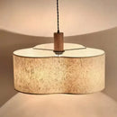 GobekUsa Cream Wabi-sabi Chandelier Lamp Retro Japanese-style Bedroom Decor Lighting