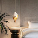 GobekUsa Gypsum Conch Pendant Lamp, Wabi Sabi Style for Living Room, Bedroom, and Staircase