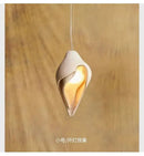 GobekUsa Gypsum Conch Pendant Lamp, Wabi Sabi Style for Living Room, Bedroom, and Staircase
