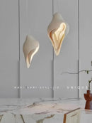 GobekUsa Gypsum Pendant Lamp Conch Design Wabi Sabi Style for Living Room or Bedroom