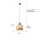 GobekUsa Bamboo Pendant Lamps in Handmade Natural Wabi Sabi Style for Home, Dining, Bar Island