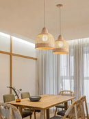 GobekUsa Bamboo Pendant Lamps in Handmade Natural Wabi Sabi Style for Home, Dining, Bar Island