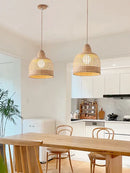 GobekUsa Bamboo Pendant Lamps in Handmade Natural Wabi Sabi Style for Home, Dining, Bar Island