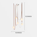 GobekUsa Duplex Wabi Sabi Designer Villa Belt Living Room Chandelier Nordic Ceiling Light