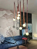 GobekUsa Duplex Wabi Sabi Designer Villa Belt Living Room Chandelier Nordic Ceiling Light
