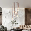 GobekUsa Duplex Wabi Sabi Designer Villa Belt Living Room Chandelier Nordic Ceiling Light