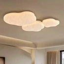 GobekUsa French Cream Silk Ceiling Light | Simple Wabi-Sabi Style Retro Bedroom Lamp
