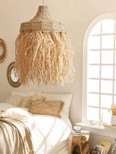 GobekUsa Handmade Woven Rattan Grass Pendant Lamps - Simple Natural Design for Wabi Sabi Style