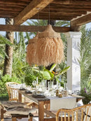 GobekUsa Handmade Woven Rattan Grass Pendant Lamps - Simple Natural Design for Wabi Sabi Style