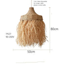 GobekUsa Handmade Woven Rattan Grass Pendant Lamps - Simple Natural Design for Wabi Sabi Style