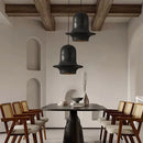 GobekUsa Black Wabi-Sabi Industrial Chandelier for Restaurant Cafe and Bedroom