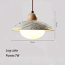 GobekUsa Cement Pendant Chandelier: Wabi-sabi Style Round Dining Table Lighting Fixture