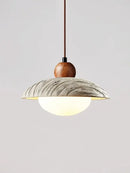 GobekUsa Cement Pendant Chandelier: Wabi-sabi Style Round Dining Table Lighting Fixture